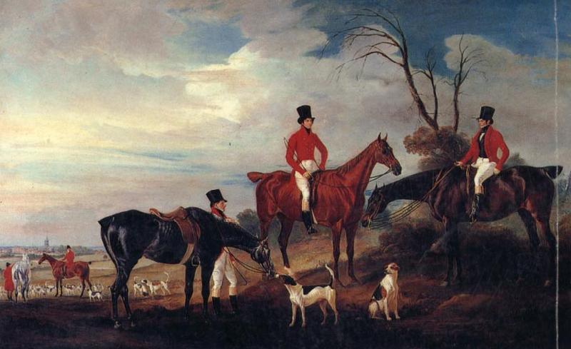 John Ferneley John,Henry and Francis Grant at Melton oil painting image